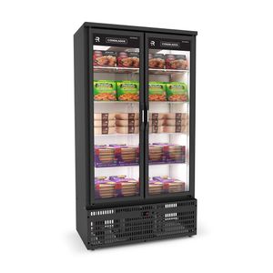 Auto-serviço Vanguard Congelados Porta Aquecida 2 Porta -18ºc Asvcg2ppb Preto-branco Refrimate 220v