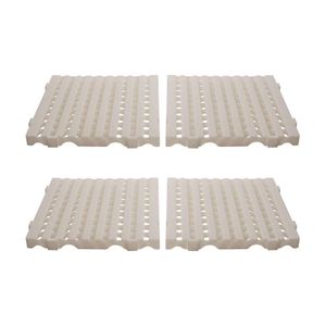 Kit - Estrado Plástico (4 Un = 1m²) 4,5x50x50 Natural - Della Plast