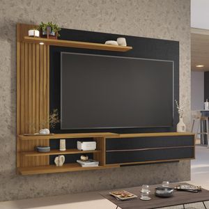 Painel Para Tv Até 65 Polegadas 1 Porta Chicago Notável Preto/freijó