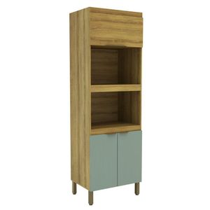 Paneleiro Torre Quente 70cm Com 3 Portas E 2 Nichos 2304 Mel Verde Bellagio