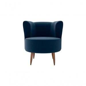 Poltrona Decorativa Savana 1 Lugar Veludo Azul Matrix