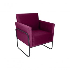 Poltrona Decorativa Pés Em Metal Atlanta Matrix - Marsala Marsala