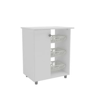 Armário Balcão Fruteira Com 1 Porta E 3 Cestos 2311 Branco