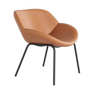 Poltrona Decorativa Com Pés De Ferro Multimóveis Cr7013 Caramelo Caramelo