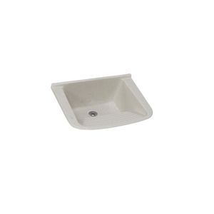 Tanque De Lavar Roupa Em Mármore Sintético Granitado 55x41cm Travertino