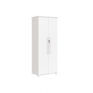 Multiuso Dallas 100% Mdf Pés Em Madeira Com Chave Branco Cor:branco
