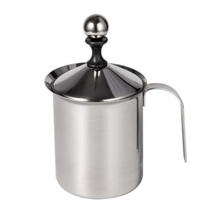 Espumador De Leite Cremeira Manual Inox 400 Ml - Mimo Style
