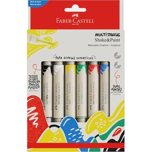 Pincel Marcador Artesanato Multimark S&p 6 Basic Colors - Faber-castell