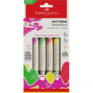 Pincel Marcador Artesanato Multimark S&p 4 Neon Colors - Faber-castell