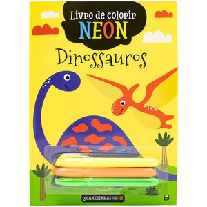 Livro De Colorir E Atividades Neon - Todo Livro - Dinossauro