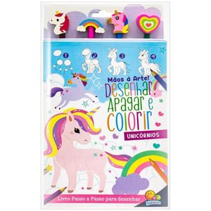 Livro Mãos A Arte Desenhar Apagar E Colorir - Todolivro - Unicornio