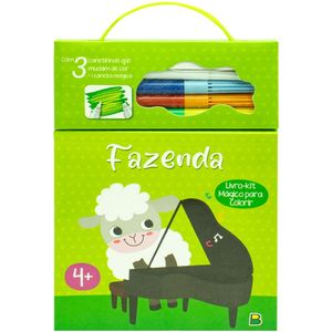 Livro Kit Mágico Para Colorir- Todo Livro - Fazenda