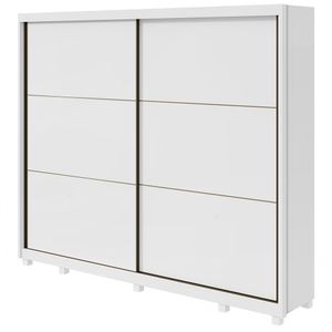 Guarda-roupa Casal 2 Portas De Correr 6 Gavetas Toronto Com Pés Branco