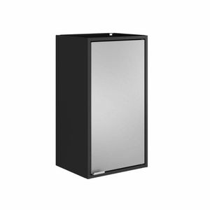 Armário Aéreo Multiúso Itatiaia Smart 1 Porta Preto C/ Cinza