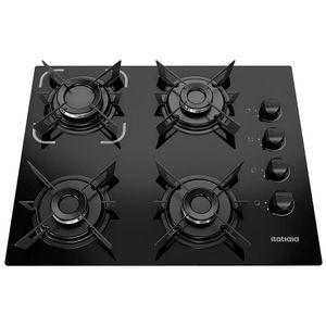 Cooktop Electra 4 Bocas Preto Bivolt
