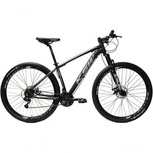 Bicicleta Aro 29 Ksw 24v Tourney Freio Hidraulico Trava E K7 - Preto-prata - 19"