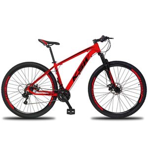 Bicicleta Aro 29 Ksw 24v Shimano, Freio Hidraulico, Trava-k7 - Vermelho-preto - 15"