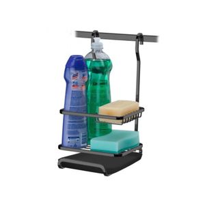 Suporte Para Detergente E Esponja De Parede Em Aço Carbono Bella Cucina Future Onix