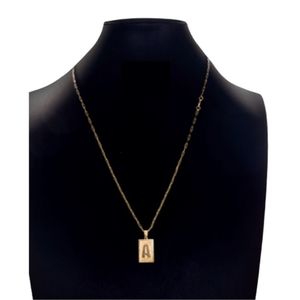 Colar Carti Fecho Lagosta 2mm Pingente Inicial A