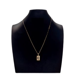 Colar Carti 2mm Pingente Inicial Com Letra G