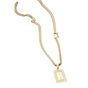 Colar Grumet Duplo 3mm Pingente Com A Letra R