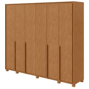 Guarda-roupas Casal 6 Portas 8 Gavetas Com Pés 100% Mdf Imperatore - Lopas Amendoa Clean