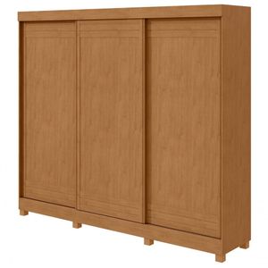 Guarda-roupas Casal Nice 3 Portas 4 Gavetas Flex Com Pés - Lopas Amendoa Clean