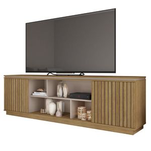 Rack Para Sala Bancada De Tv 75 Pol 180cm Simetria Mel Cacao Caemmun