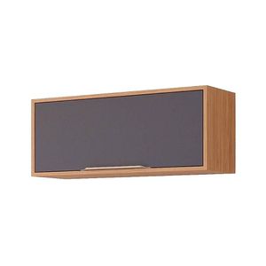 Armário Aéreo P/ Cozinha Esplendida Geladeira C/ 1 Portas Basculante 80cm Freijo/titanium - Mgm