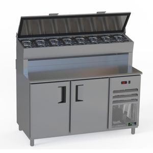 Balcão Condimentador Alto Refrigerado Venâncio 150cm Linha Prime Inox 220v Pcfrhp15-39946