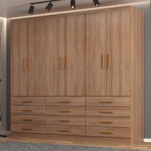 Guarda-roupa 6 Portas E 12 Gavetas New Mônaco Demolição