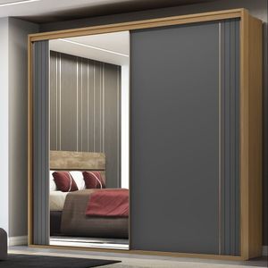 Guarda-roupa Imperium 2 Portas Com Espelho Freijó