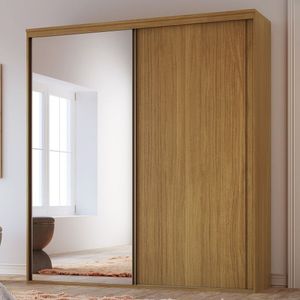 Guarda-roupa 2 Portas Com Espelho Inovatto Freijó