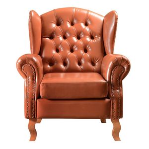 Conjunto Imperador Sofá Com Poltronas Chesterfield Decoração Retrô Vintage Caramelo