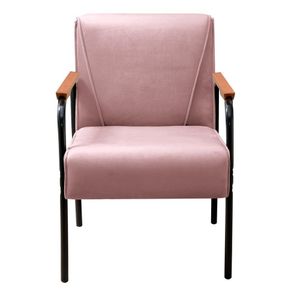 Kit 2 Poltronas Decorativas Jade Braços Fixo Rose
