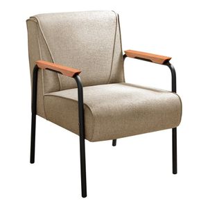 Kit 2 Poltronas Decorativas Jade Braços Fixo Marrom