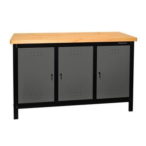 Conjunto 2 Carros Profissional 7 Gavetas 2 Bancadas Profissional 150cm Para Ferramentas Presto Preto