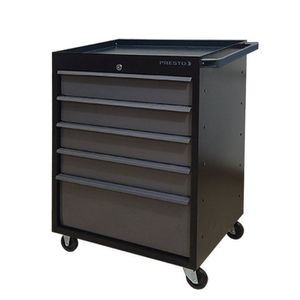 Conjunto 2 Carros Profissional 5 Gavetas 2 Bancadas 200cm Para Ferramentas Presto Preto