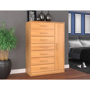 Cômoda New Mônaco 1 Porta E 7 Gavetas - Cinnamomo Cinnamomo