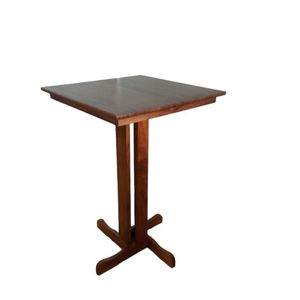 Mesa Bistrô Quadrada Em Madeira Maciça