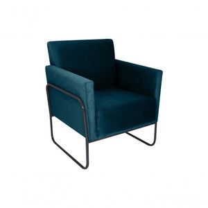 Poltrona Decorativa Pés Em Metal Atlanta Matrix - Turqueza Turqueza