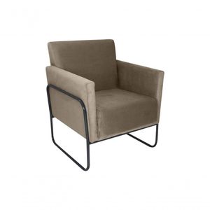 Poltrona Decorativa Pés Em Metal Atlanta Matrix - Cappuccino Capuccino