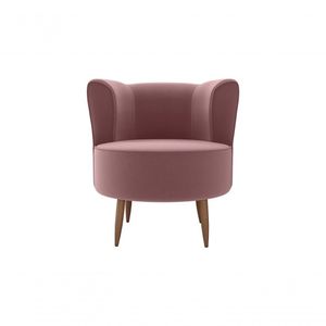 Poltrona Decorativa Savana 1 Lugar Veludo Rosê Matrix