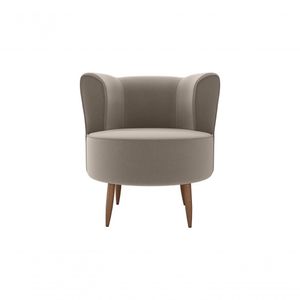 Poltrona Decorativa Savana 1 Lugar Veludo Capuccino Matrix