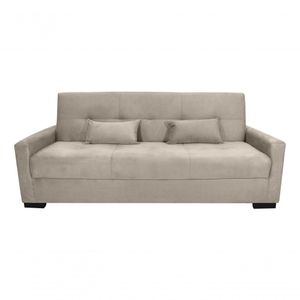Sofá Cama Lavínia 3 Lugares Suede Bege Matrix