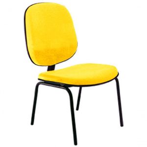 Cadeira Diretor Fixa Para Escritório Linha Uno Amarelo