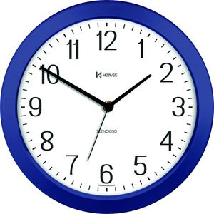Relógio De Parede Herweg 660043 Silencioso 26cm Azul