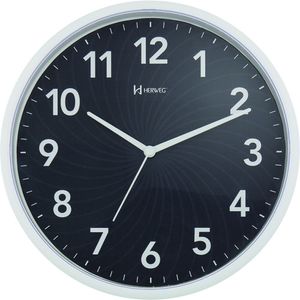 6182 Relógio Parede Plastico 26cm Herweg Preto