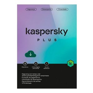 Antivírus Kaspersky Plus Br 5 Dispositivos 1 Ano Esd - Kl1042kdefs