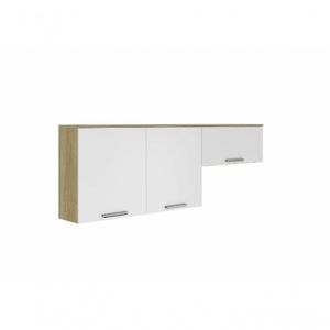Armário Aéreo 2 Em 1 Cozinhas Itatiaia Clean 2 Portas e Armário Aéreo 1 Porta Horizontal Branco